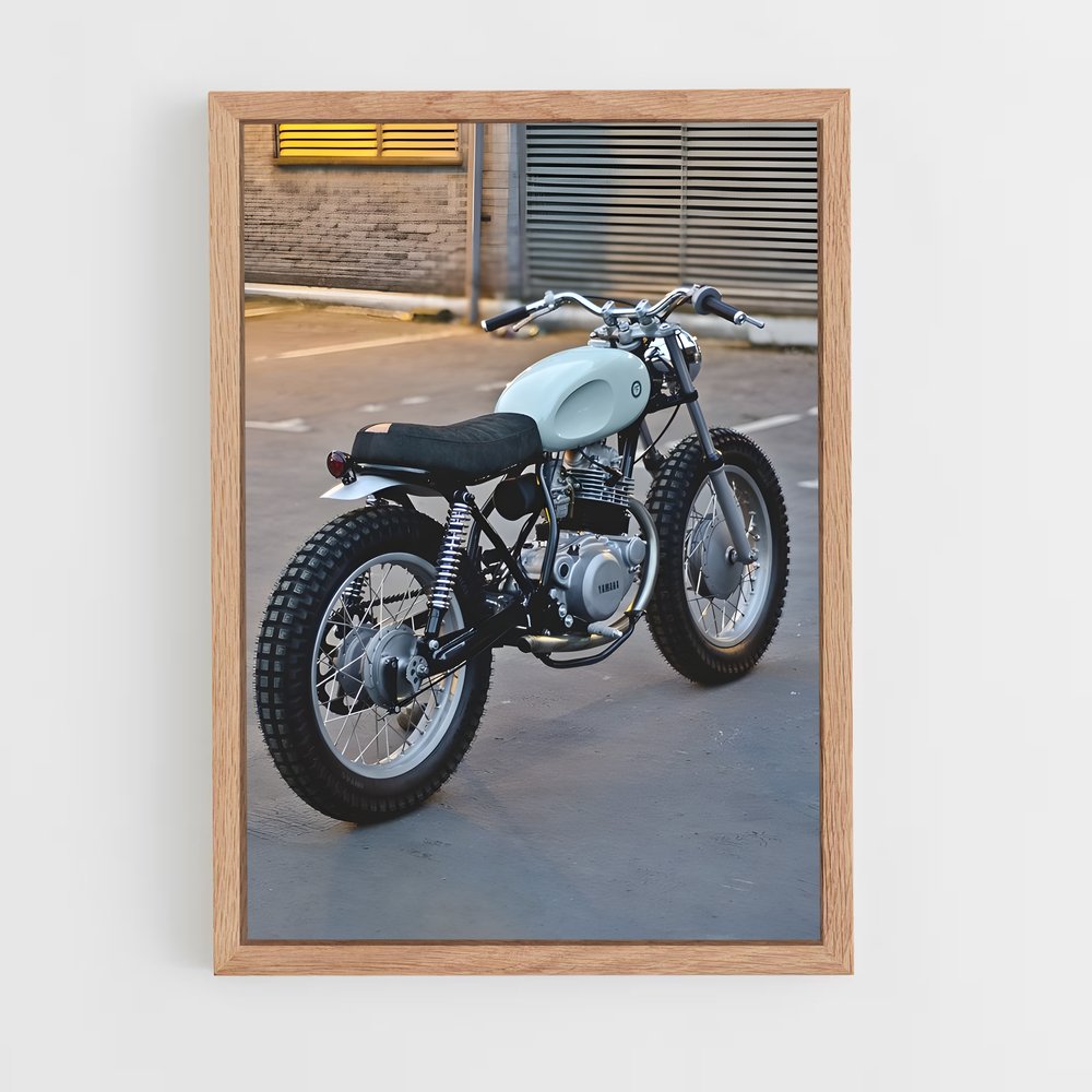 Poster Café Racer Blanc – affiche Ducati (vue 4)